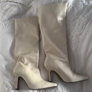 L'INTERVALLE Cream Heeled Boots